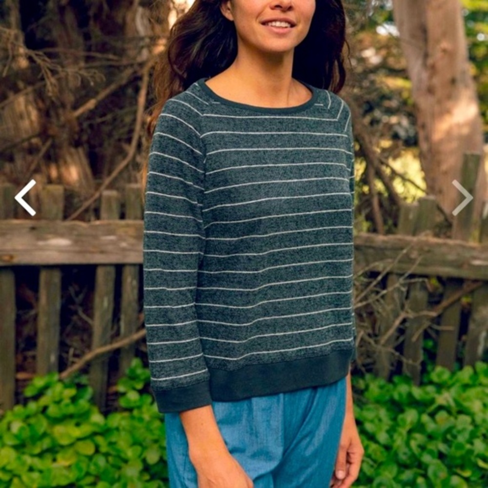 Brigitte Sweatshirt
Navy / Natural by Mollusk Surf
